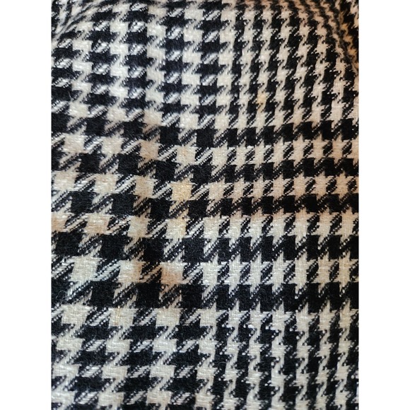 80s/90s‎ Black and White Houndstooth Wool Blend Pencil Skirt - Picture 5 of 6